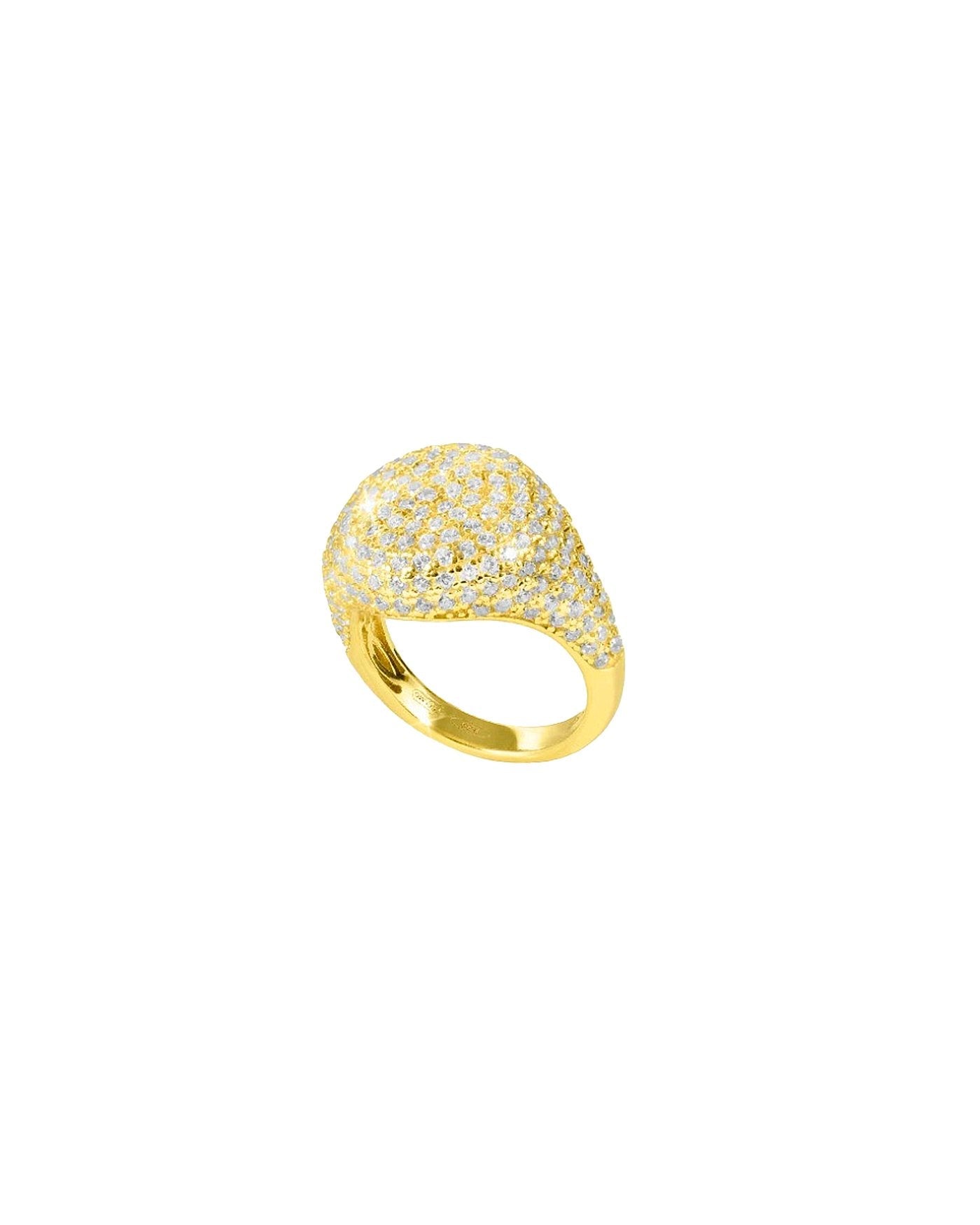 Anello Scudo Pavé