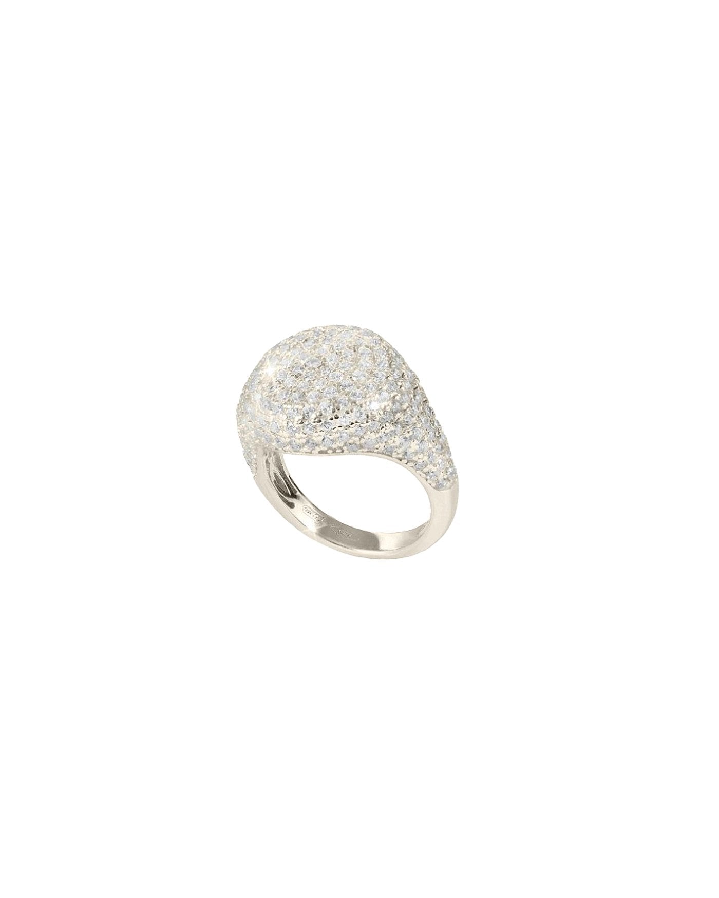 Anello Scudo Pavé