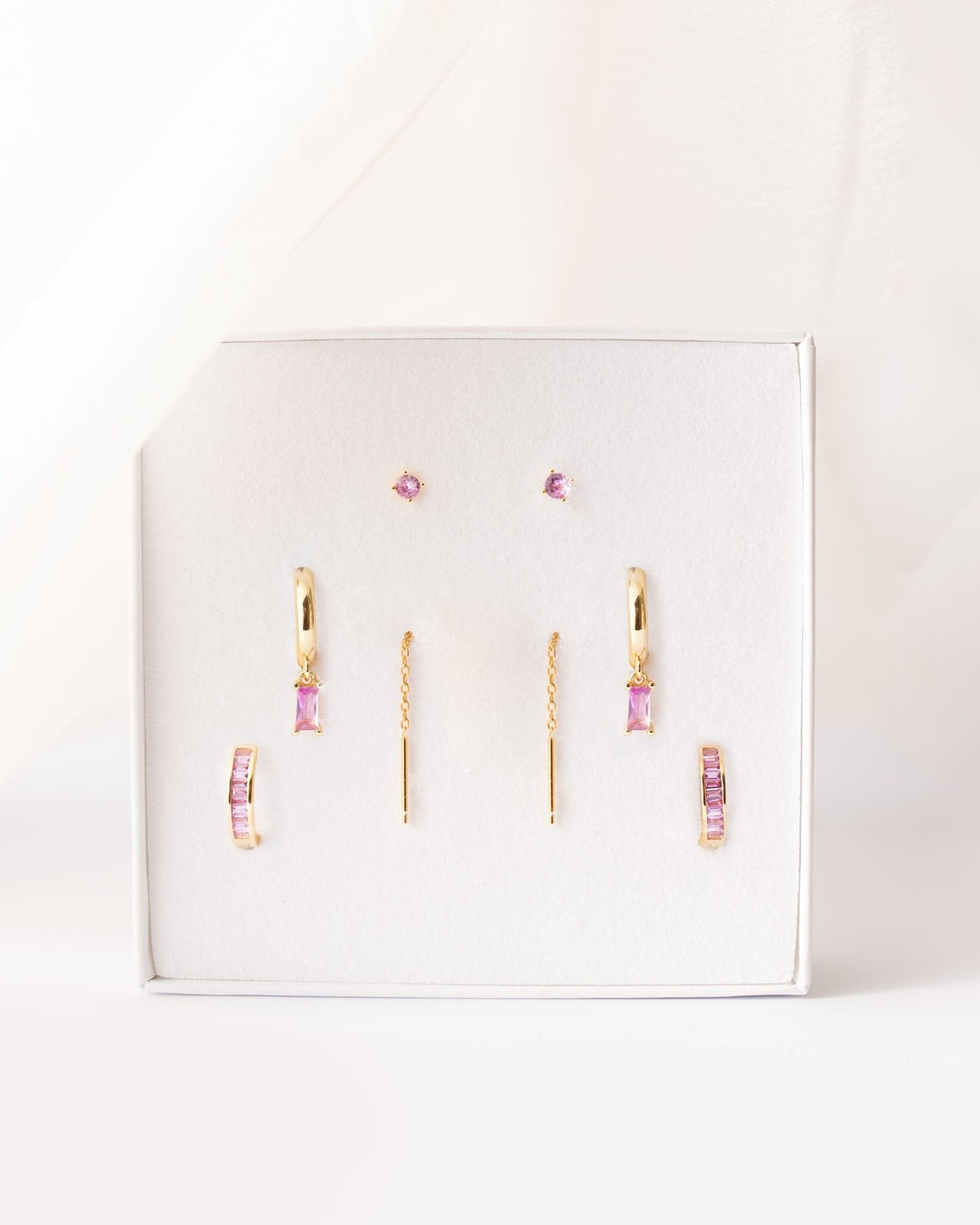 Set Fucsia Placcato Oro