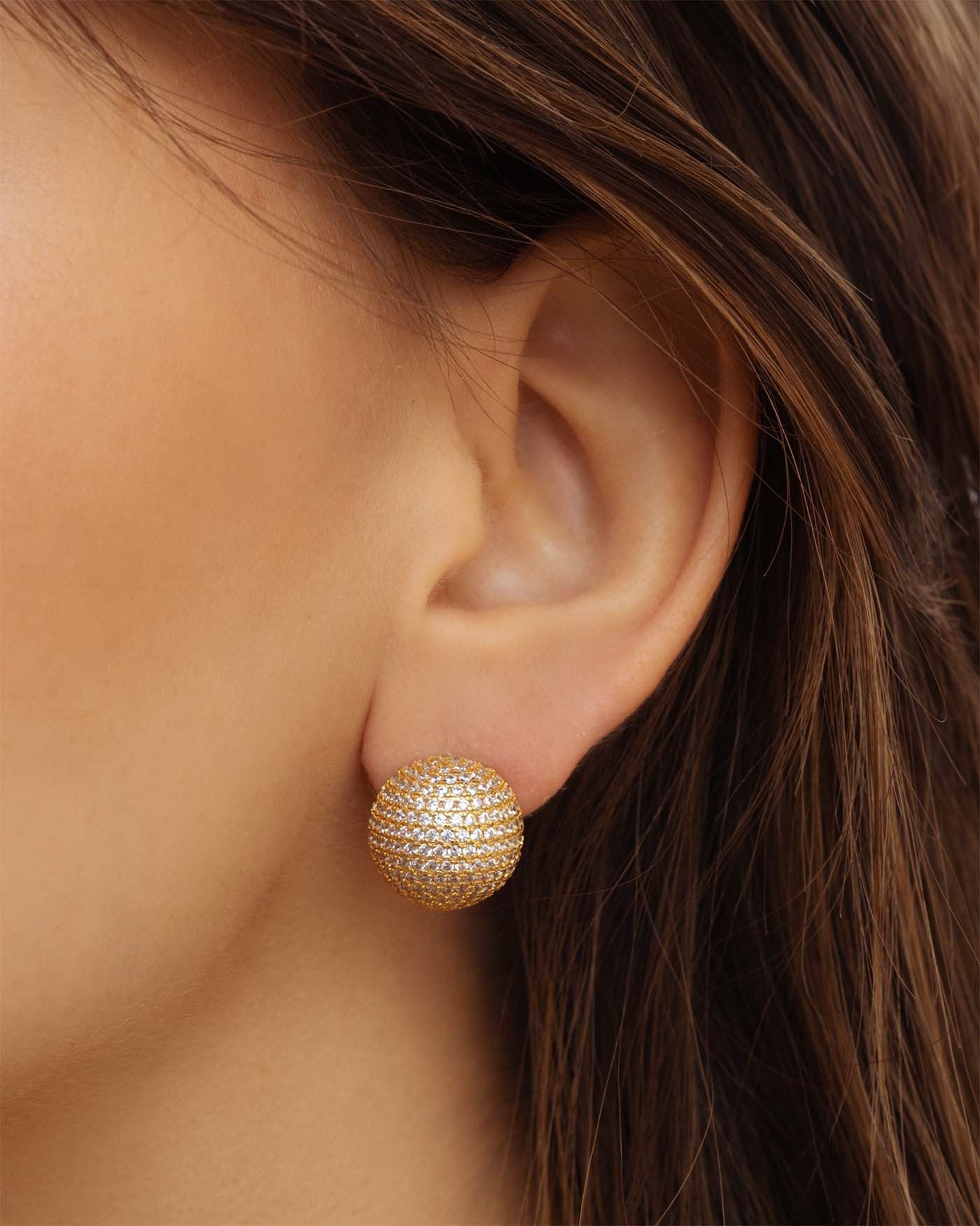 Orecchino Sfera Pavé