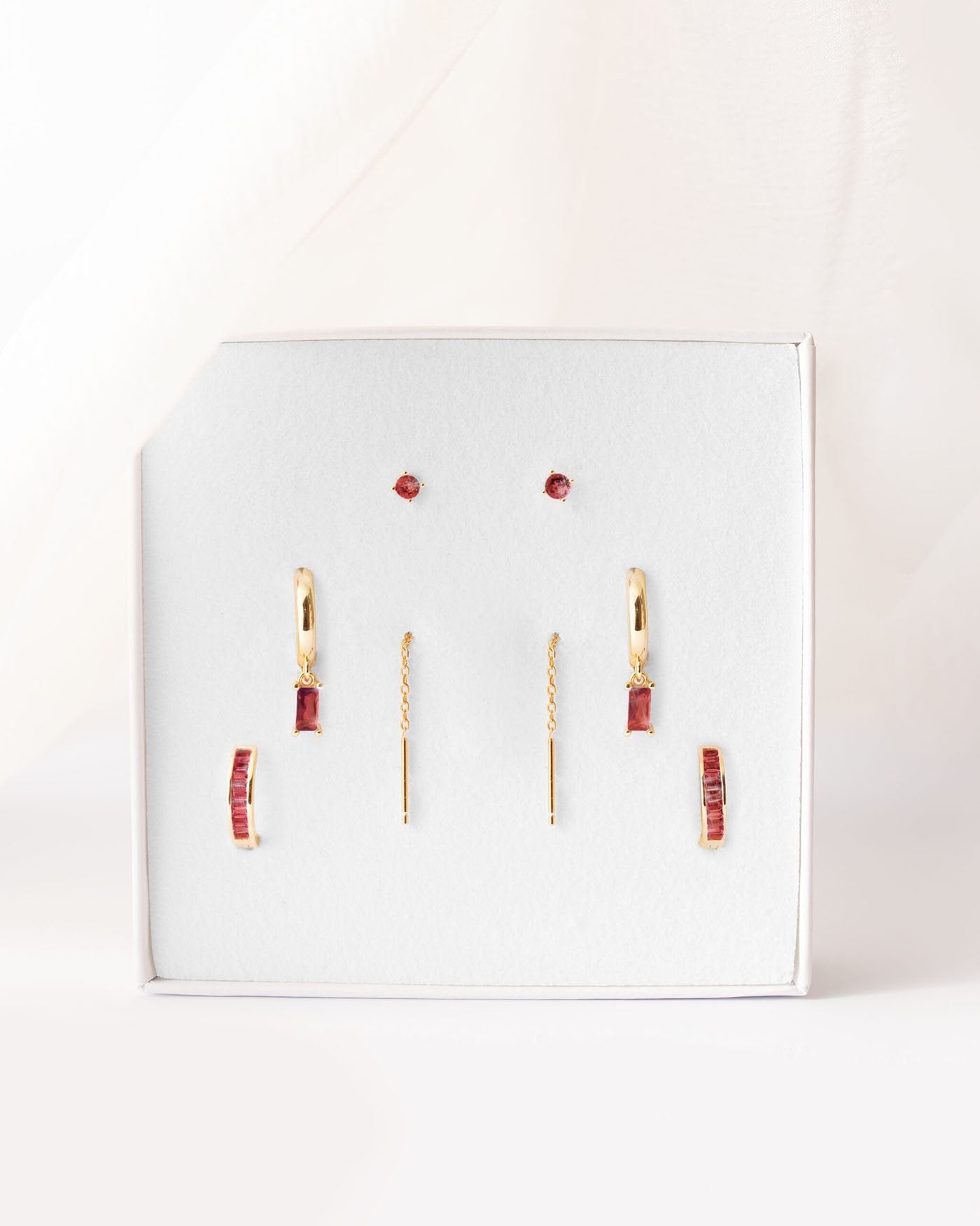 Set Rosso Placcato Oro